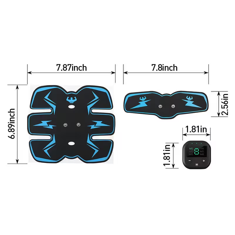 Rechargeable EMS Abdominal Muscle Toning Belt With ABS Stimulator For Fitness St