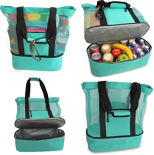 Waterproof Beach Bag With Cooler Compartment - Beach Bags Waterproof Sandproof F