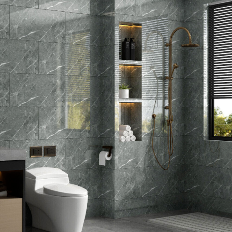 10x Marble Tiles Sticker Self-Adhesive Stick On Kitchen Home Wall Bathroom Decor