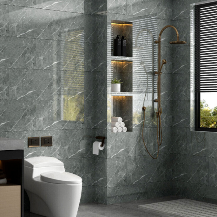10x Marble Tiles Sticker Self-Adhesive Stick On Kitchen Home Wall Bathroom Decor
