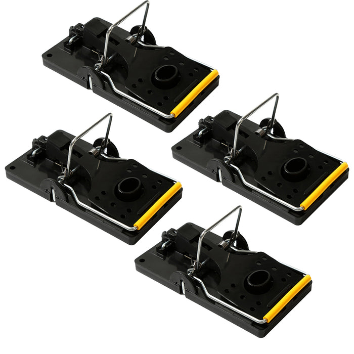 4 Large Rat Catching Metal Traps Heavy Duty Snap Mouse Trap Bait Pest Catcher