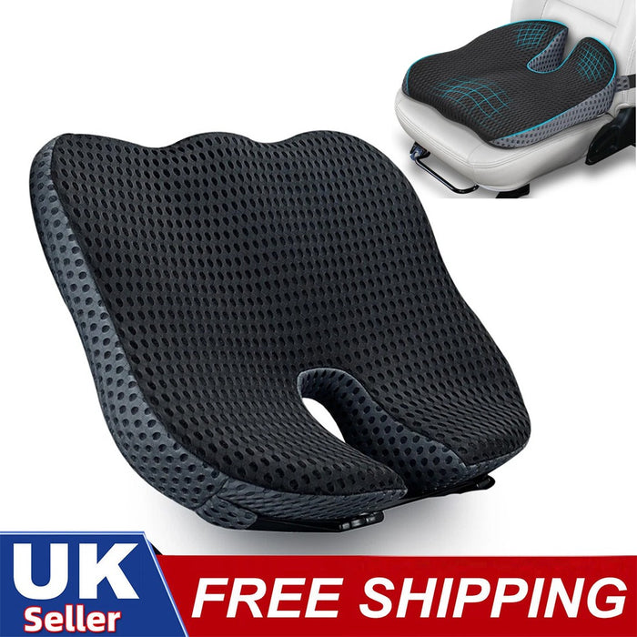 NEW Universal Memory Foam Car Cushion For Driving Seat Driver Wedge Booster UK