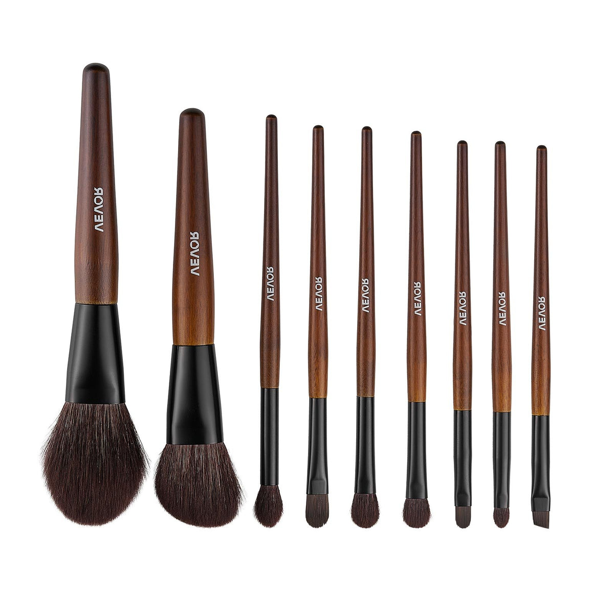 9-Piece Makeup Brush Set For Foundation Blending Eyeshadow, Professional Makeup