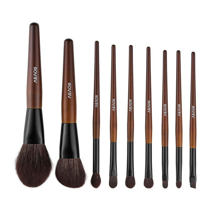 9-Piece Makeup Brush Set For Foundation Blending Eyeshadow, Professional Makeup