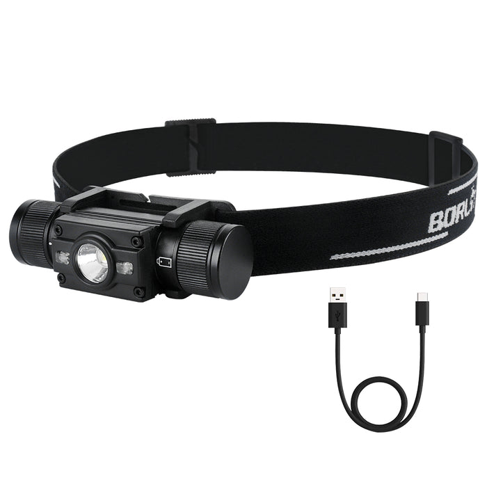BORUiT LED Head Torch Lamp Light Rechargeable Headlight Headlamp Camping 7 Mode