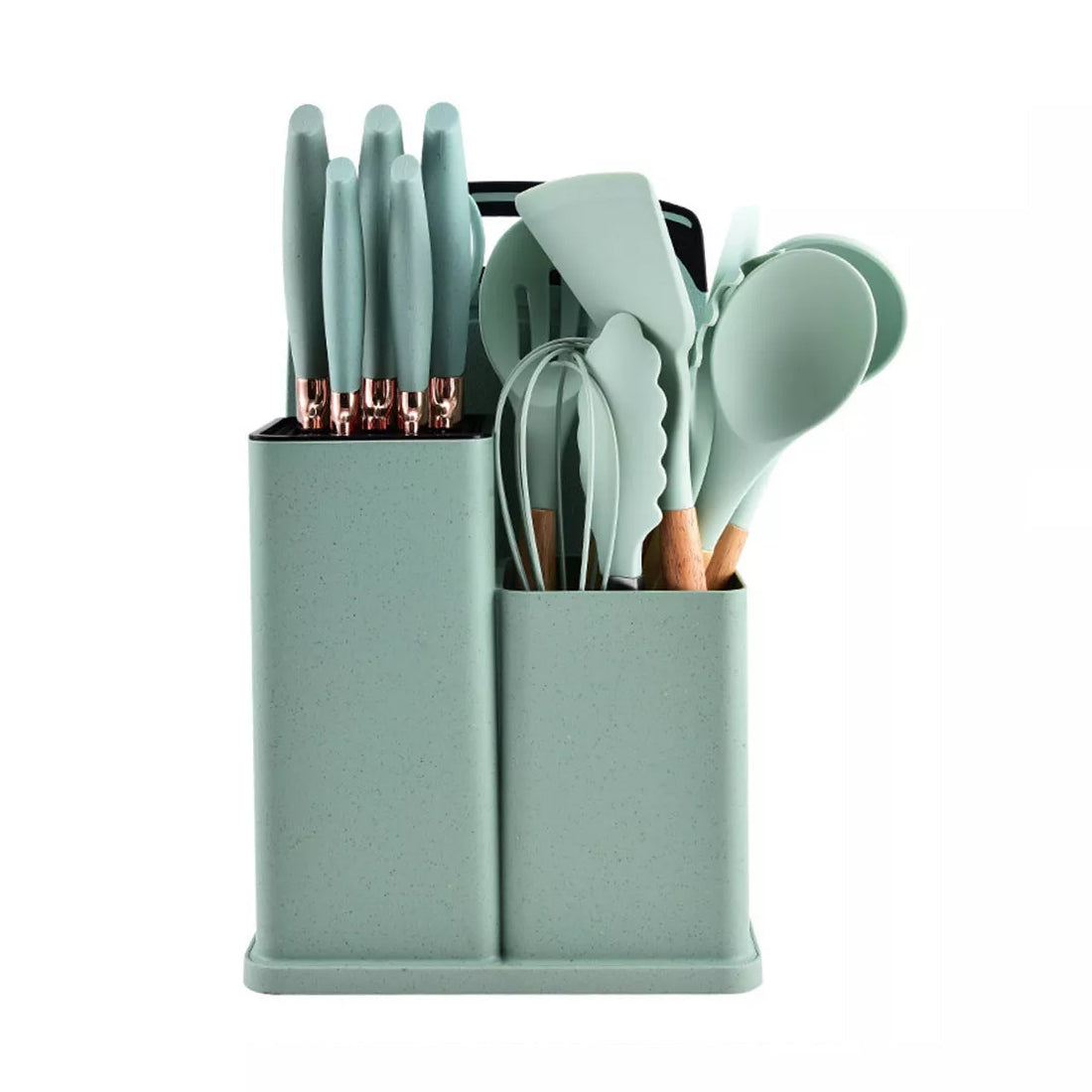19pcs Set Non-Stick Silicone Kitchen Utensil Spatula Spoon Cooking Cookware Gift