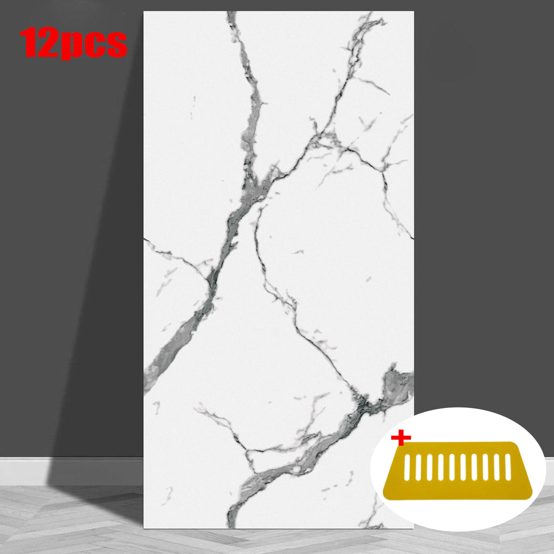 12 Pcs Ceramic Tile Wall Stickers Stick On Kitchen Bathroom Home Decor