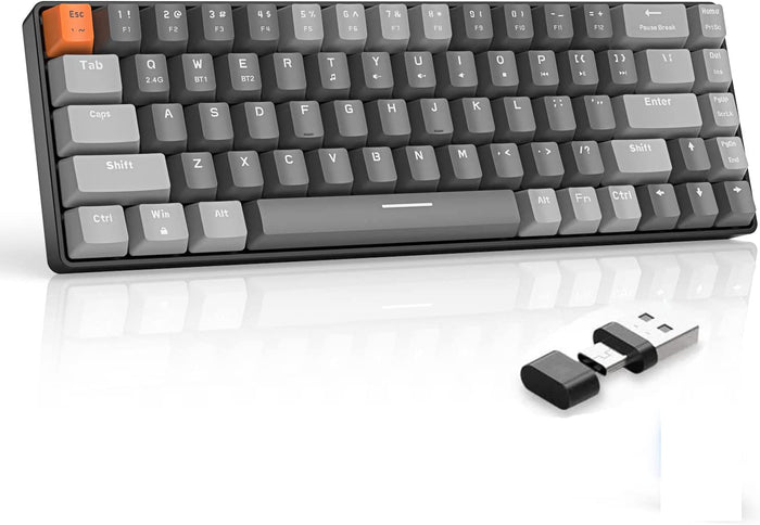 Wireless Bluetooth Mechanical Keyboard,Dual Interface Type C& USB For Phone