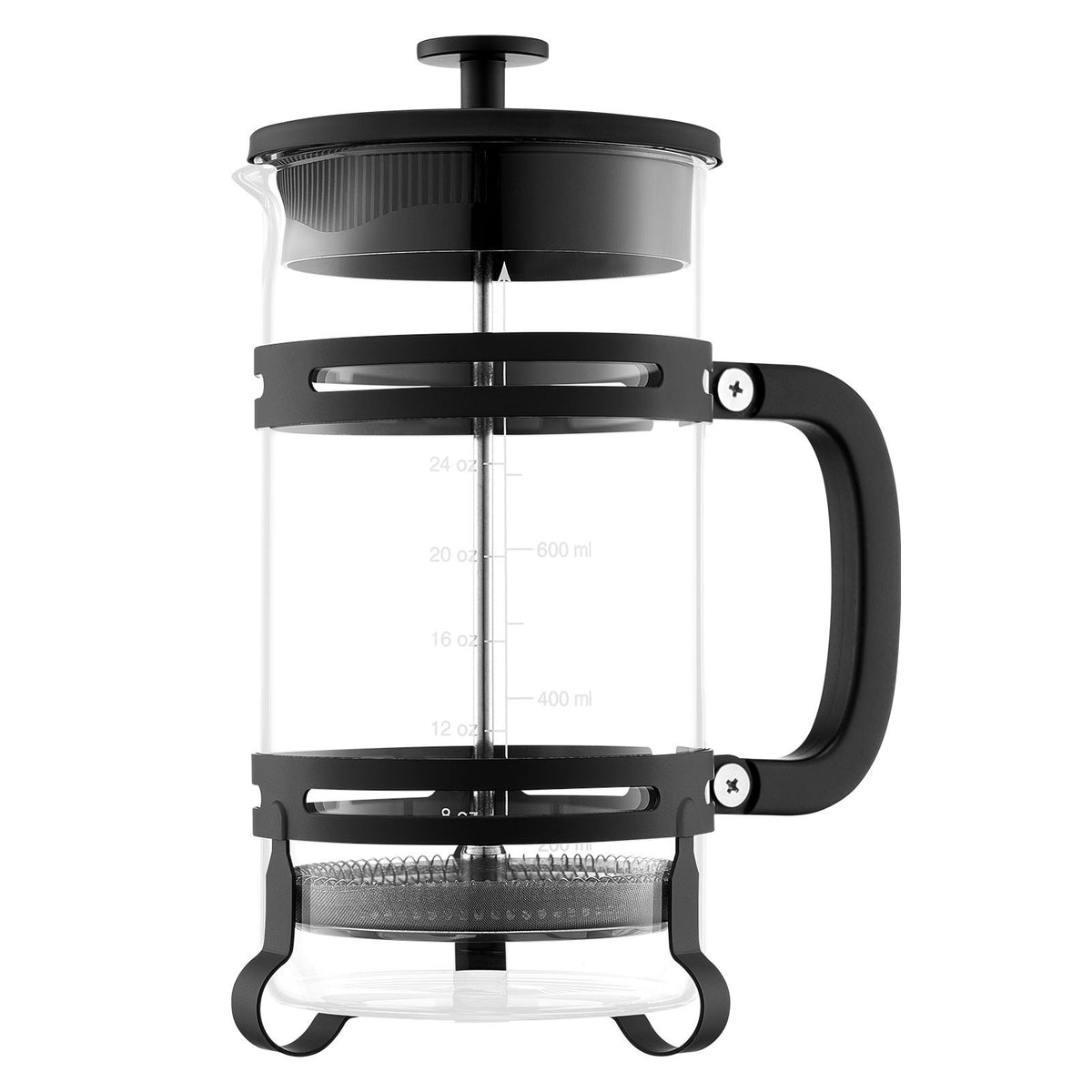 French Press Coffee Maker, 1 Liter Borosilicate Glass Coffee Press Tea Maker Wit