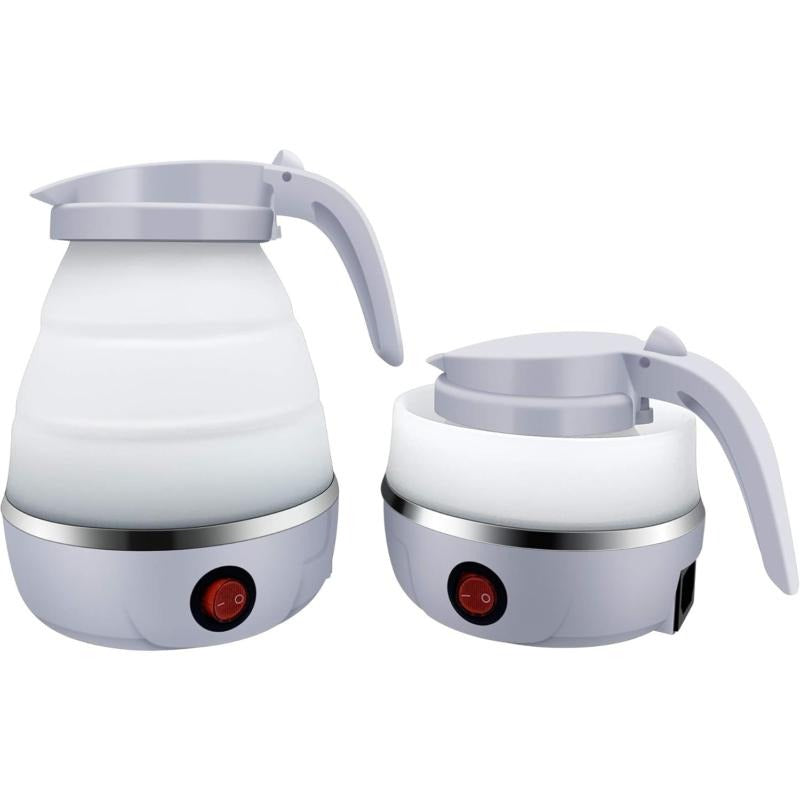 600ML Collapsible Travel Electric Water Kettle Folding Camping Caravan Silicone