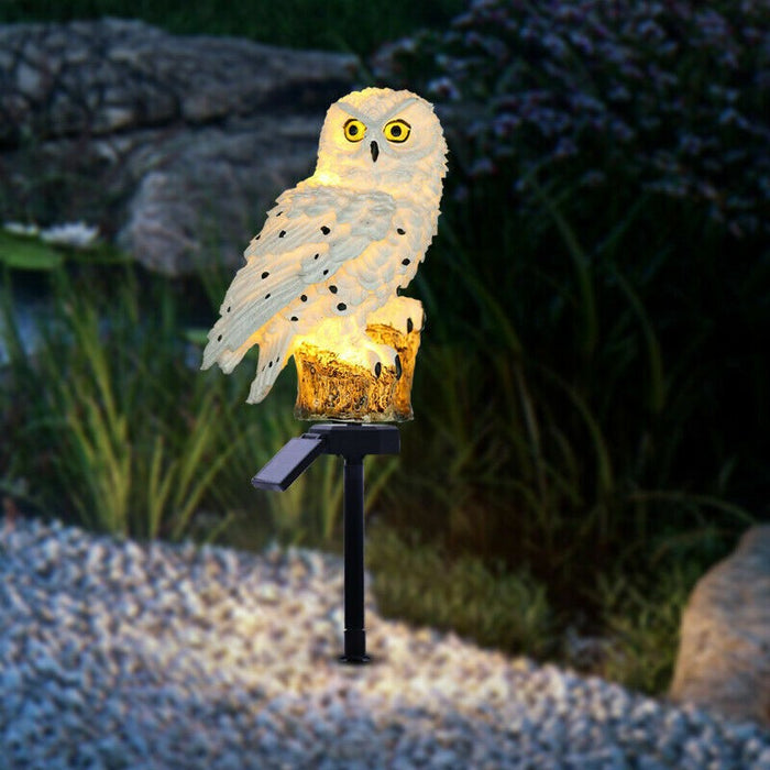 Solar Owl Garden Light Outdoor Waterproof LED Lawn Lamp For Pathway Yard Patio