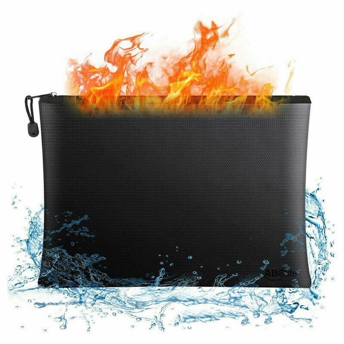 Fireproof Money Bag Waterproof Safe Cash Box Document Envelope File Pouch---28X1