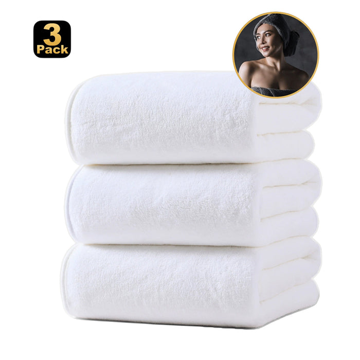 3 Pieces Egyptian Cotton Towels Large Size Bath Sheet Super Soft Towel Bale Set