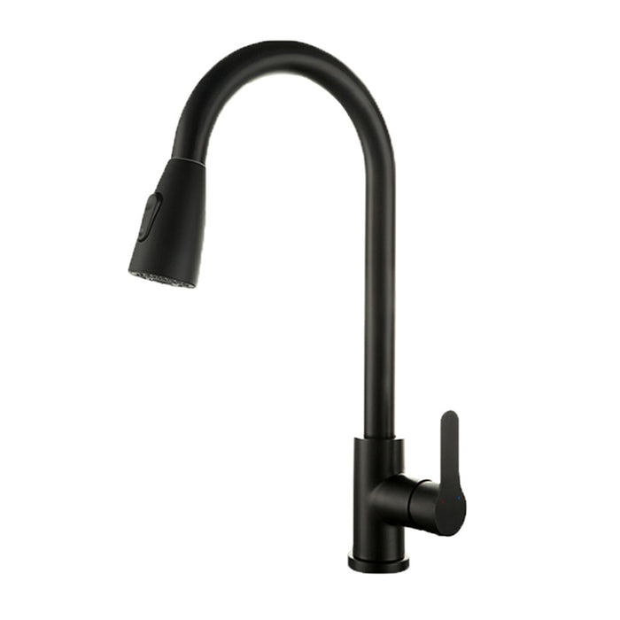 Black --Kitchen Tap, 2 Modes 360 Swivel Spout Kitchen Sink Mixer Tap, Single Han