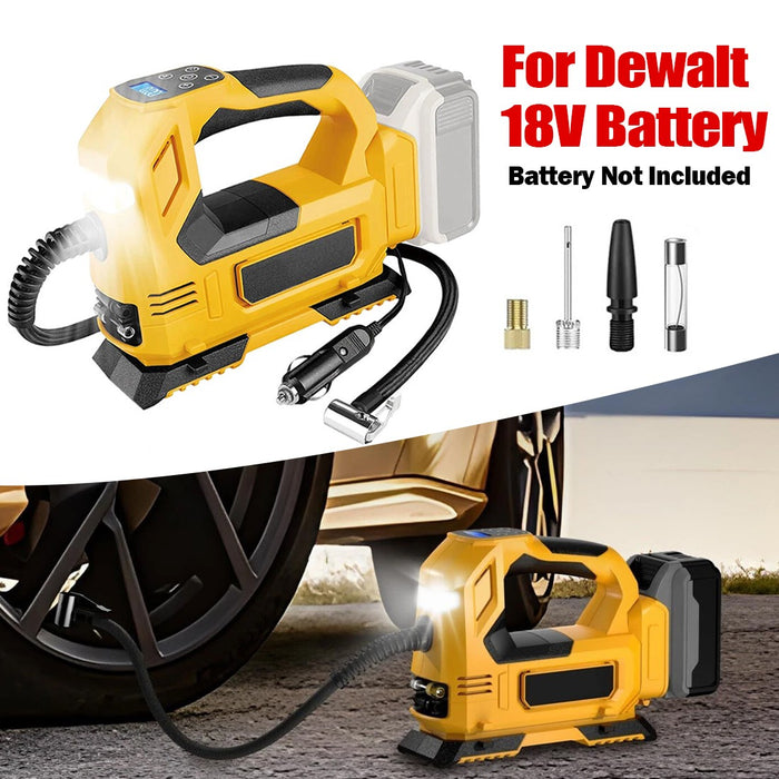 For 18V Electric Cordless Car Tyre Inflator Tire Air Compressor